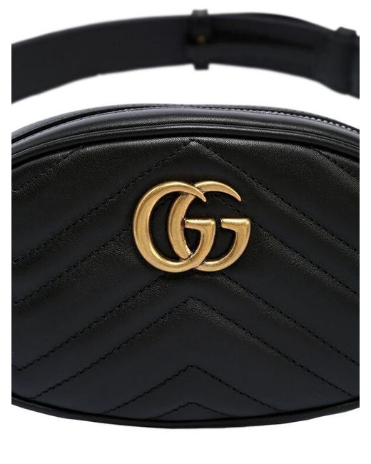 Gucci Gg Marmont 2.0 Leather Belt Bag in Black - Save 15% - Lyst