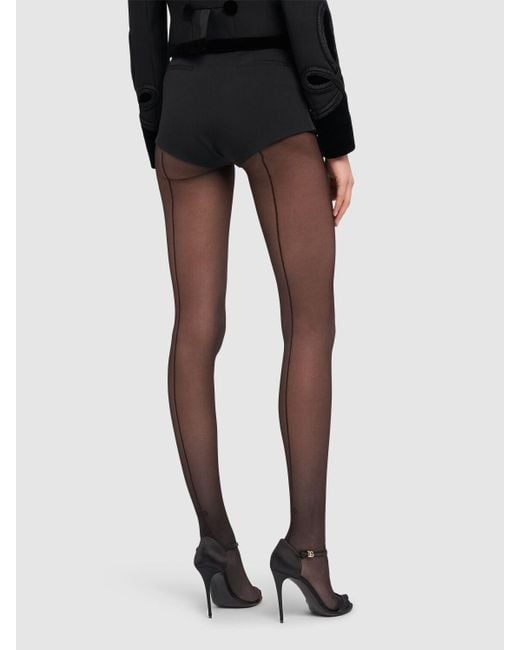 Dolce & Gabbana ストレッチウールブレンドタキシードショートパンツ Black
