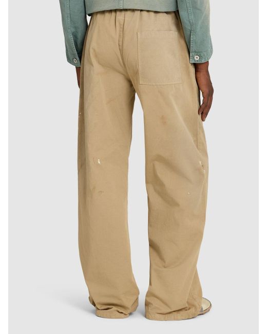 MM6 by Maison Martin Margiela Herren Hose Aus Baumwollgabardine in Natural für Herren