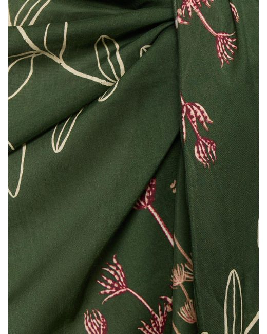 Sarong en coton imprimé lavanda encaje Agua Bendita en coloris Green