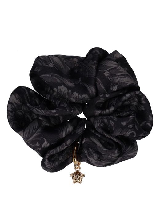 Versace Black Jacquard Scrunchie