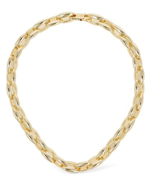 Anine Bing Metallic Oval Link Chain Necklace