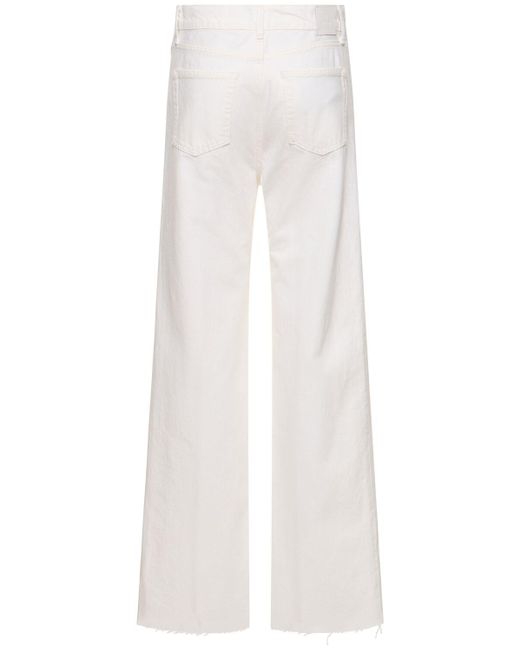 Jeans dritti hugh in cotone di Anine Bing in White