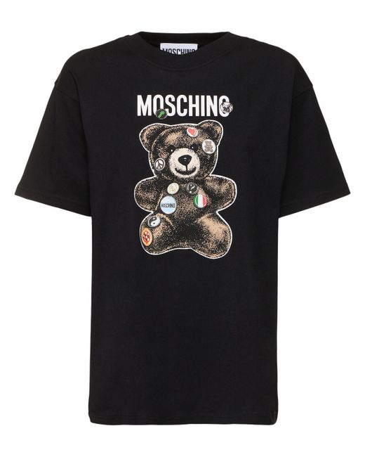 Moschino コットンポプリンtシャツ Black