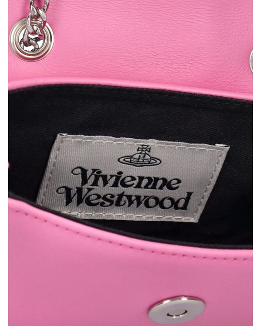 Vivienne Westwood Pink Kleine Schultertasche Aus Leder