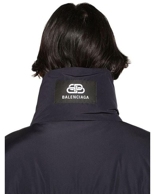 navy blue long puffer coat