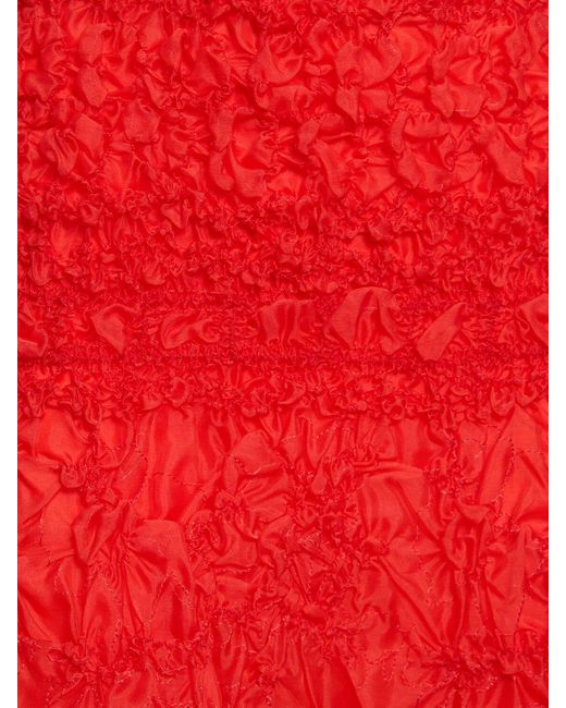 Minifalda de organza de seda CECILIE BAHNSEN de color Red