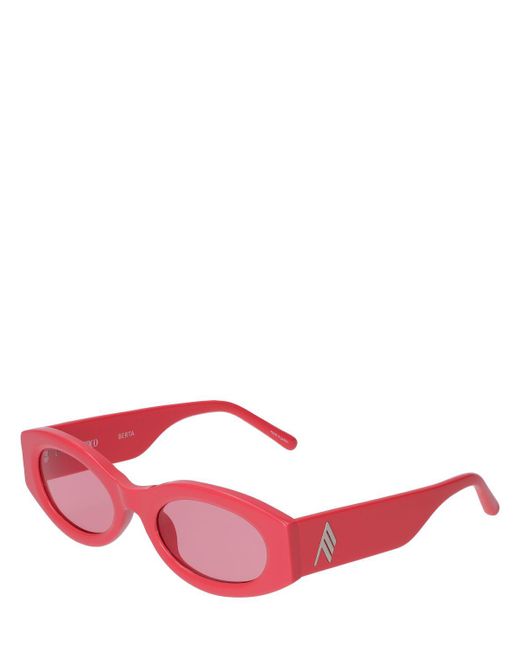The Attico Pink Ovale Sonnenbrille Aus Acetat "berta"