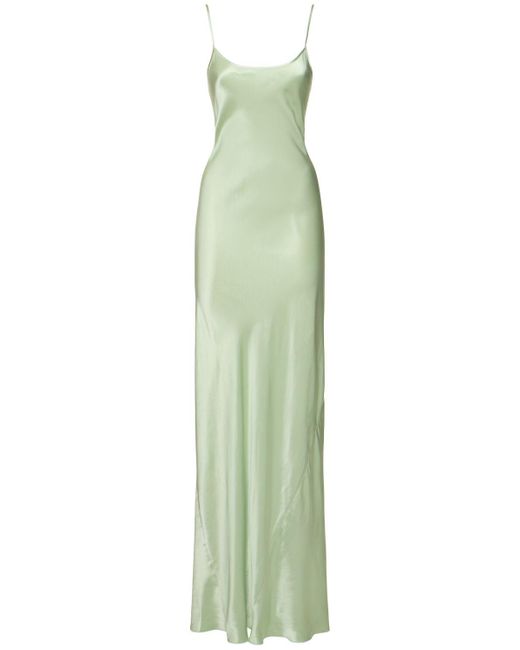 Victoria Beckham Green Maxi Viscose Cami Long Dress