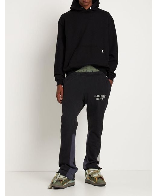 GALLERY DEPT. Logo Flared Cotton Sweatpants in Black for Men