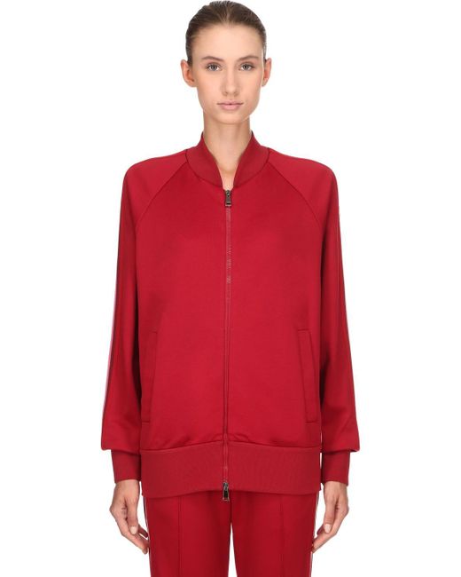 Moncler Cotton Basic Track Jacket in Red - Save 47% - Lyst