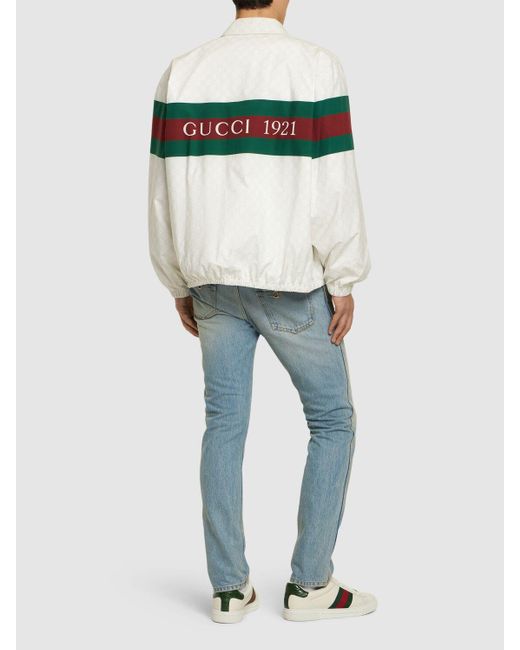 Gucci White gg Print Cotton Jacket for men
