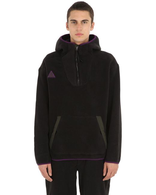 Nike Black Acg Sherpa Sweatshirt Hoodie for men