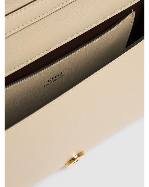 Chloé Natural Schultertasche Aus Leder "c Chloè"
