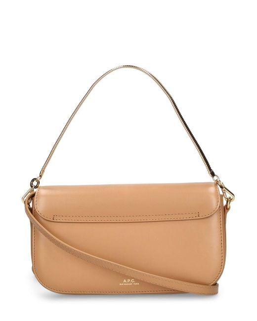 A.P.C. Brown Grace Chaine Leather Clutch