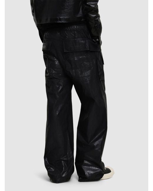Rick Owens Black Creatch Wide Cargo Pants for men