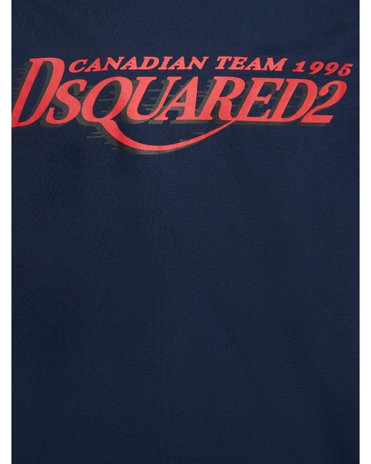 DSquared² T-shirt Aus Baumwolle Mit Logodruck in Blue für Herren