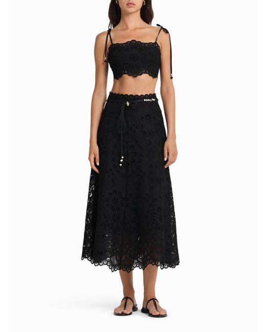 Zimmermann Black Damen Besticktes Oberteil „Rhiannon“