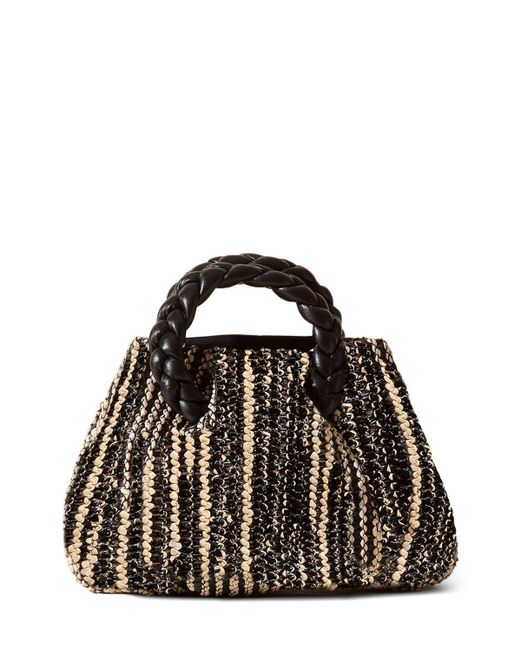 Hereu Bombon Raffia Top Handle Bag in Black Lyst
