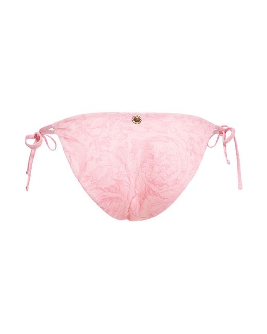 Versace Barocco ライクラビキニボトム Pink