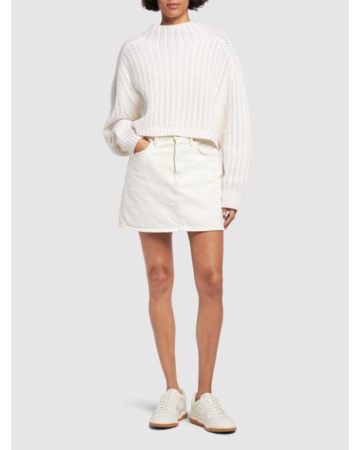 Max Mara Natural Strickpullover Aus Wollmischung "hodeida"