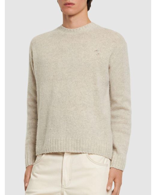 Acne Natural Kowy Wool Knit Sweater for men