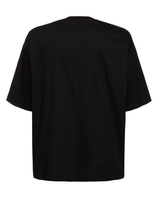 Lanvin T-shirt Aus Baumwolle Mit Logo "curb" in Black für Herren