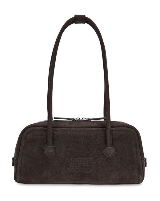Borsa a spalla morbida in nabuk di MARGE SHERWOOD in Black