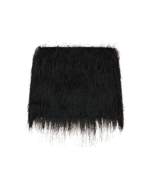 Entire studios Black Micro Fringe Skirt