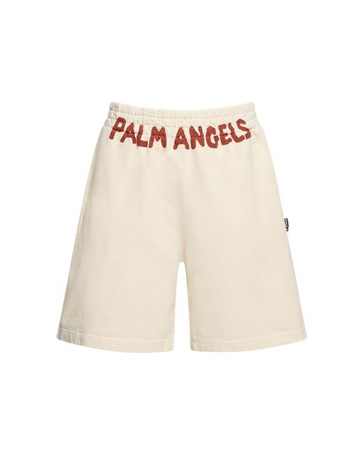 Palm Angels Trainingshose Aus Baumwolle Mit Logo in Natural für Herren