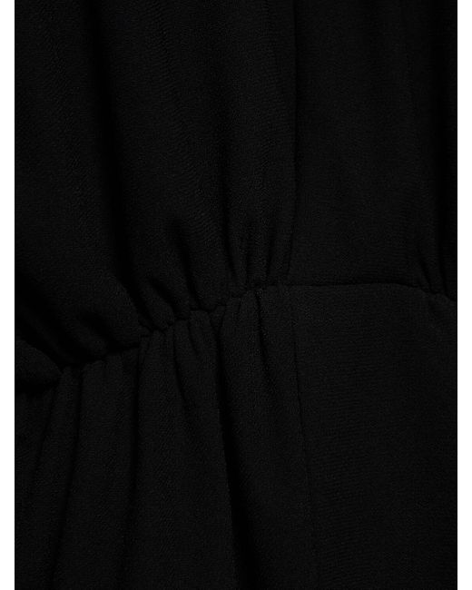 16Arlington Vide クレープミディドレス Black