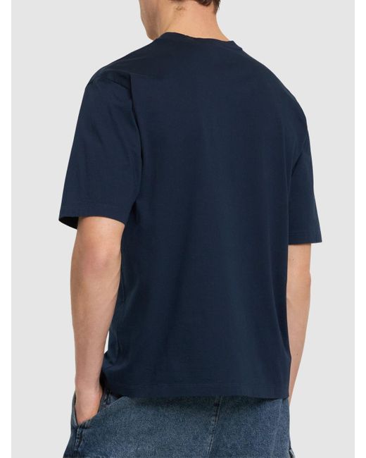 Camiseta de algodón estampada DSquared² de hombre de color Blue