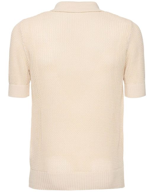 DSquared² Herren Gestricktes Poloshirt Mit Logo in Natural für Herren
