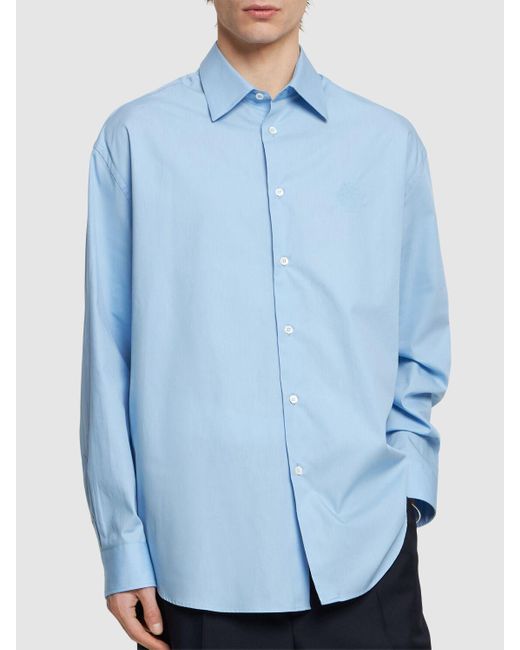 Bally Hemd Aus Baumwolle Mit Logo in Blue für Herren