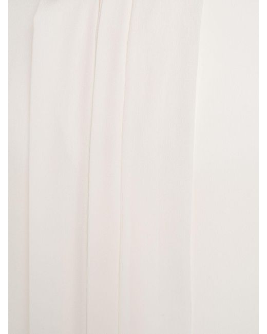 Dolce & Gabbana White Oversized Silk Crepe De Chine Shirt for men