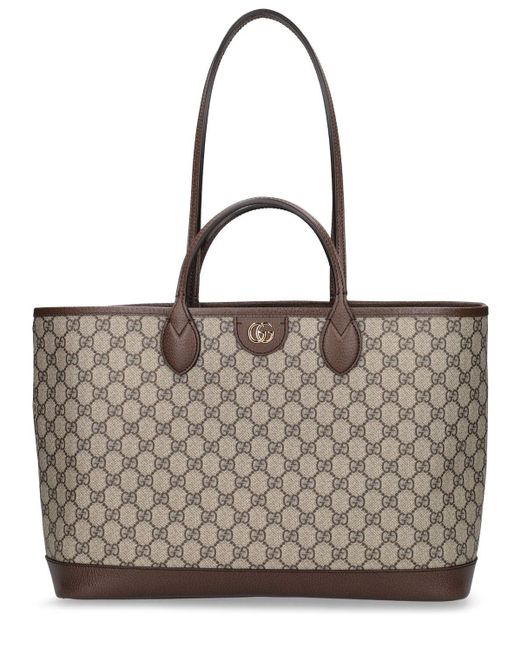Gucci Brown Ophidia gg Canvas Medium Tote Bag