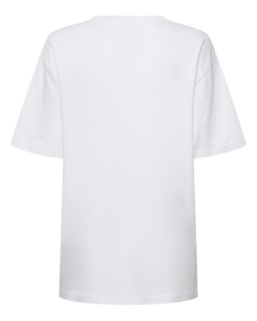 A.P.C. White T-shirt Aus Baumwolle "amo"