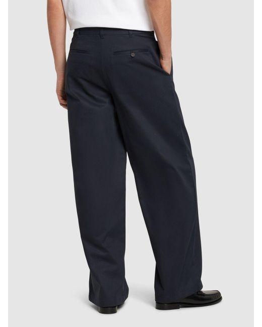 Acne Blue Pablo Cotton Workwear Pants for men