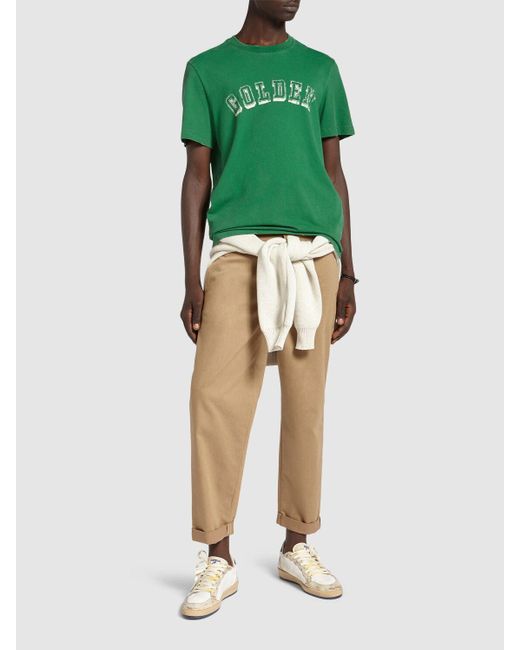 Camiseta de algodón Golden Goose Deluxe Brand de hombre de color Green