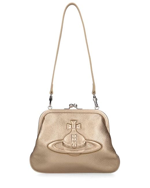 Pochette vivienne injected orb in pelle di Vivienne Westwood in Natural