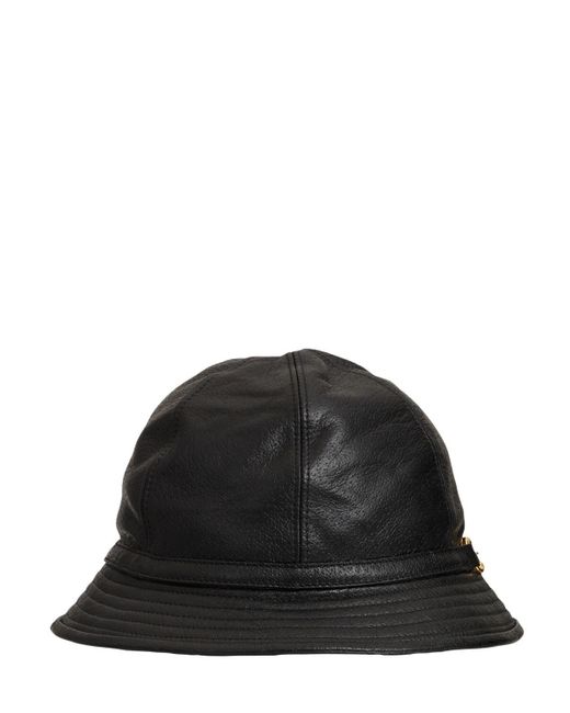 Gucci Leather Cloche Hat W/ Horsebit in 
