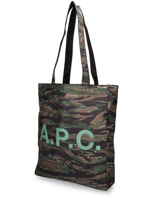 A.P.C. Black Lou Reversible Nylon Tote Bag