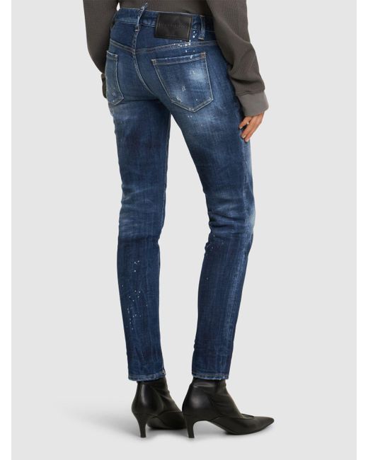 DSquared² Blue Jennifer Skinny Low Rise Jeans