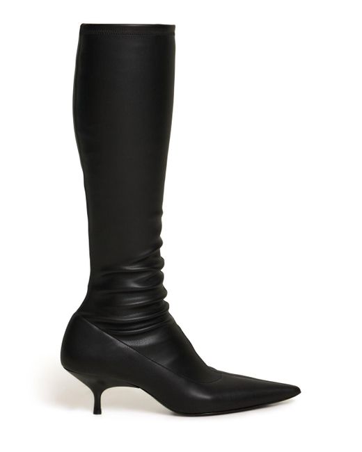 Faux leather tall boots best sale