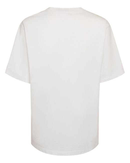 T-shirt in jersey di cotone con stampa di Dolce & Gabbana in White da Uomo
