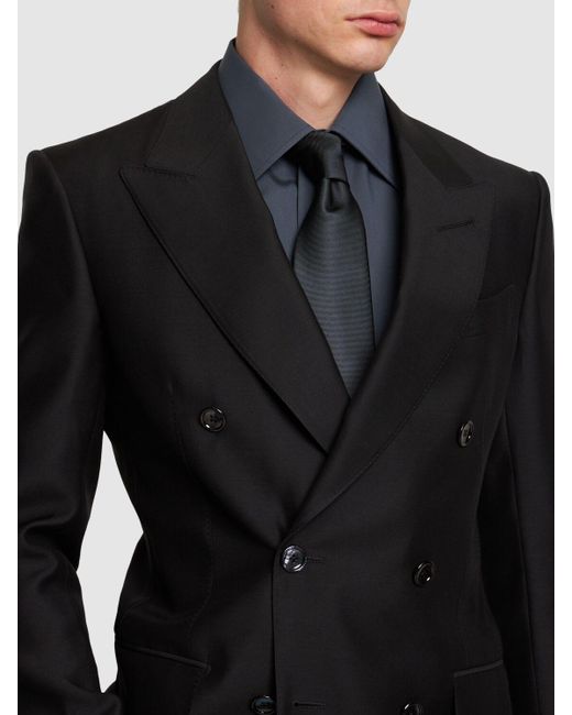 Corbata de seda 8cm Tom Ford de hombre de color Black