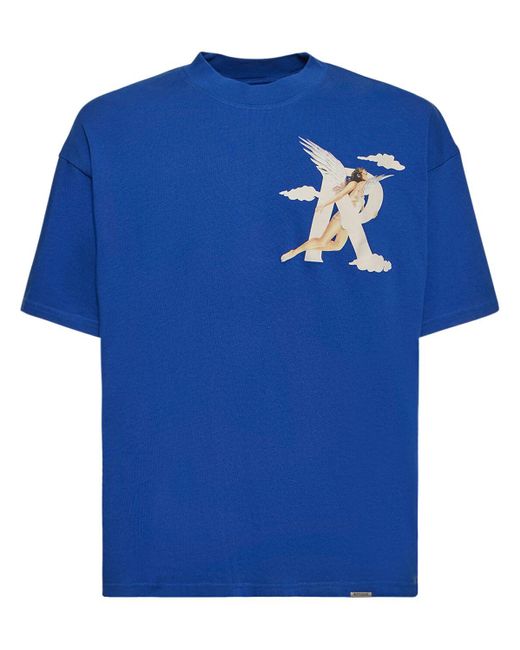 Represent Blue Storms In Heaven Logo Cotton T-shirt for men