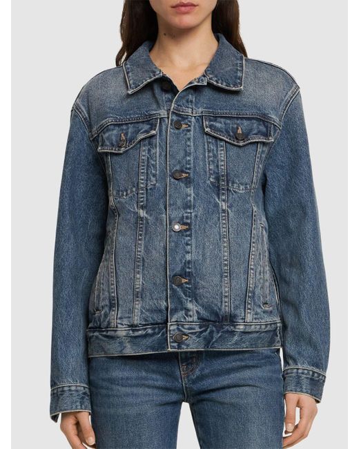 Nili Lotan Blue Hubert Cotton Denim Jacket