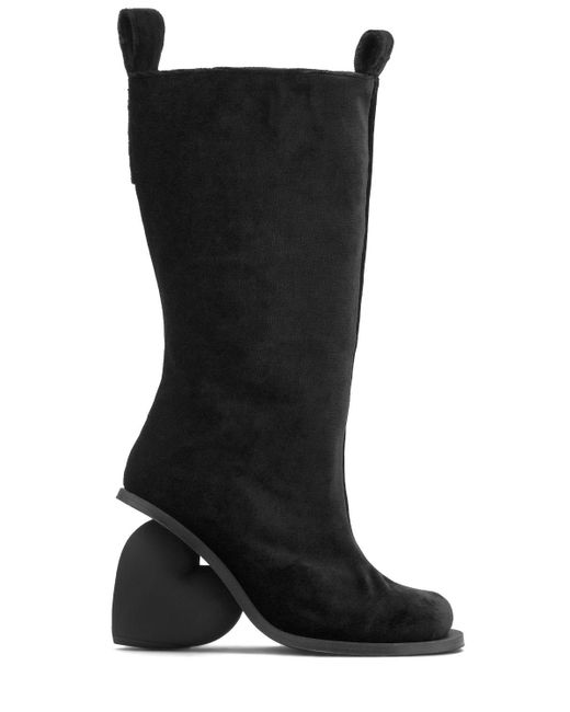 Yume Yume Black 90Mm Love Velvet Tall Boots