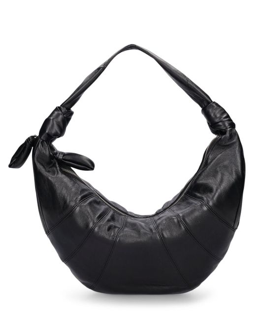 Lemaire Black Fortune Croissant Leather Shoulder Bag